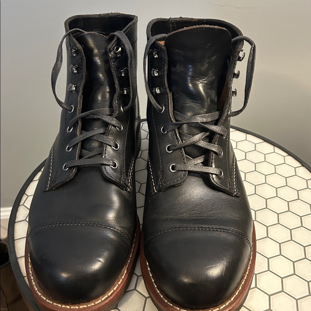 Wolverine 1000 mile black captoe boot